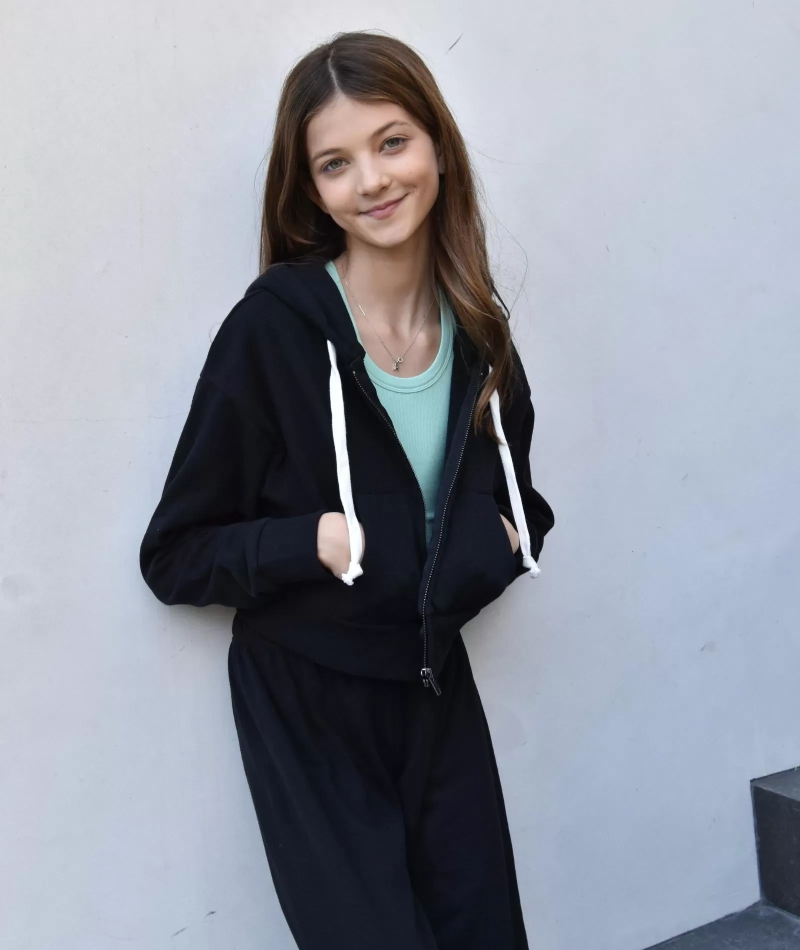 Katie J NYC Girls Dylan Crop Zip Hoodie