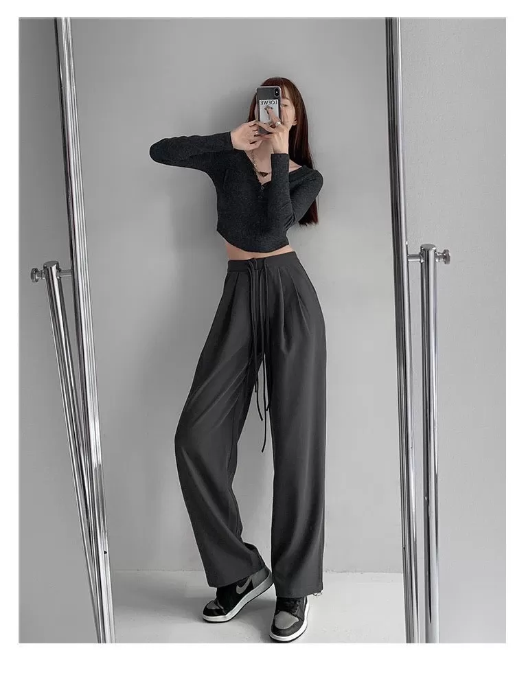 Korean Wide Leg Jogger Trousers