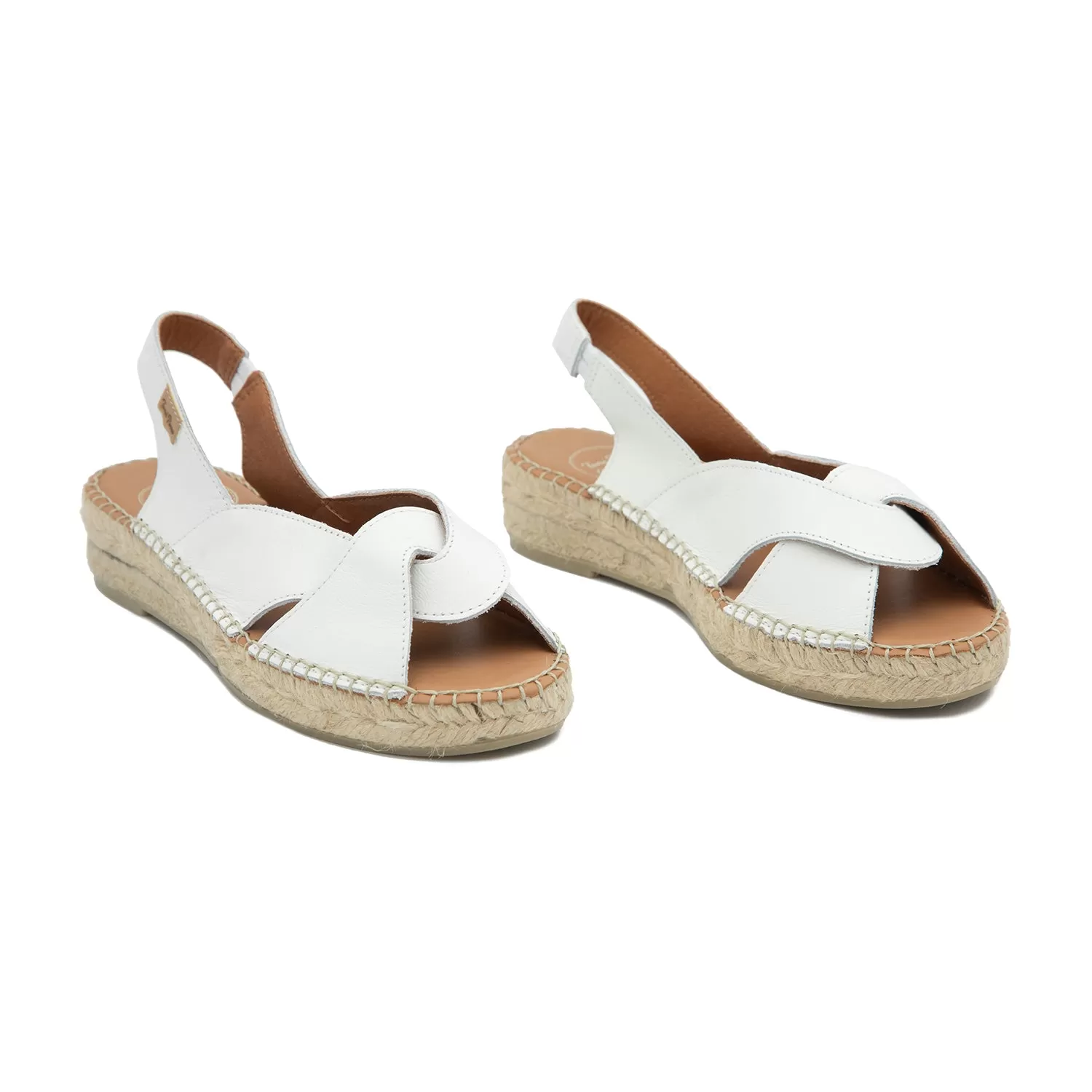 Leather Wedege Espadrille for Women - Enola-P