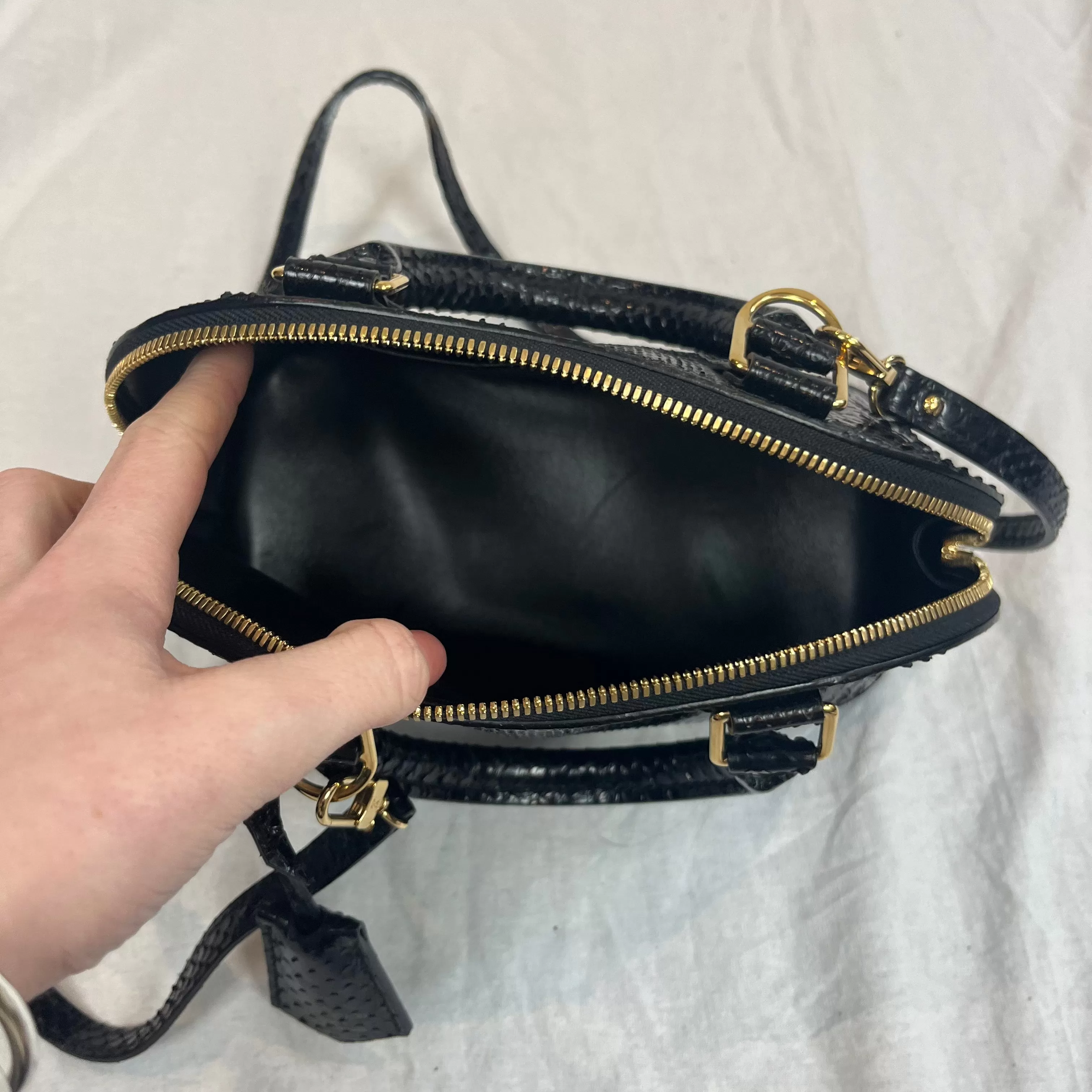 Louis Vuitton Brand New 3200 Black Python Alma BB Bag