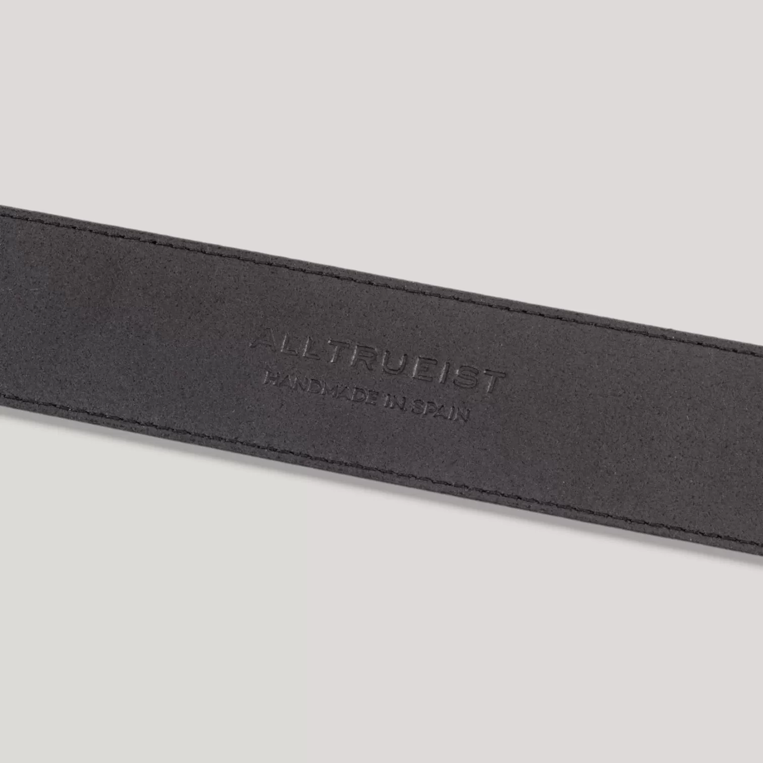 LUMEN - Black Vegan Belt - Silver