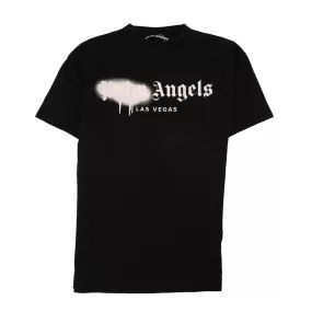 Men's Spray Logo Oversized T-Shirt Black Size XXS