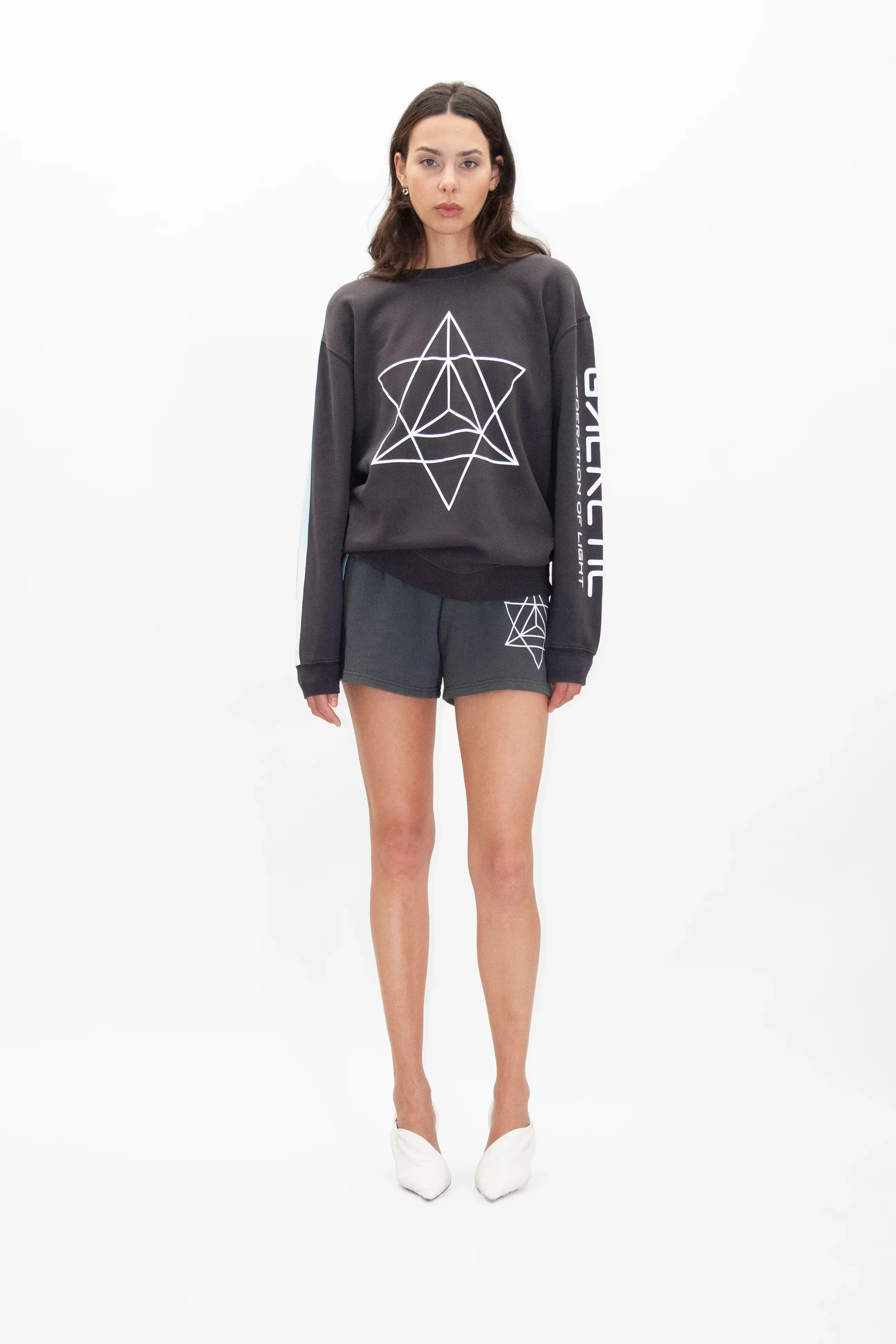 Merkaba Crewneck in Space Glow