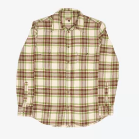 Milton Flannel Shirt - Cream / Green