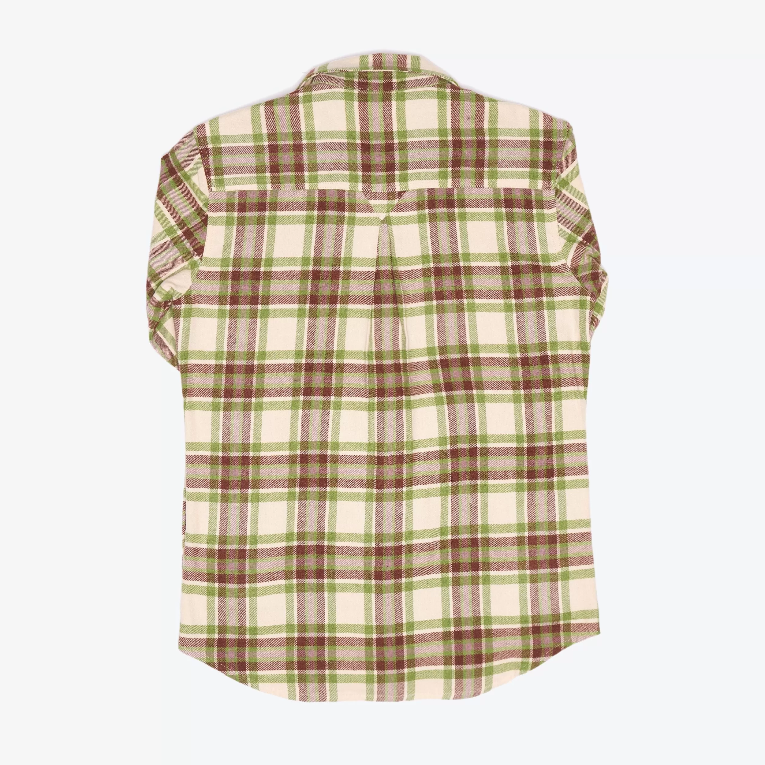 Milton Flannel Shirt - Cream / Green