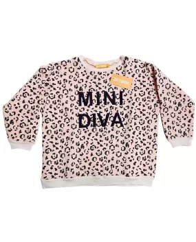 Mini Diva Leopard sweatshirt