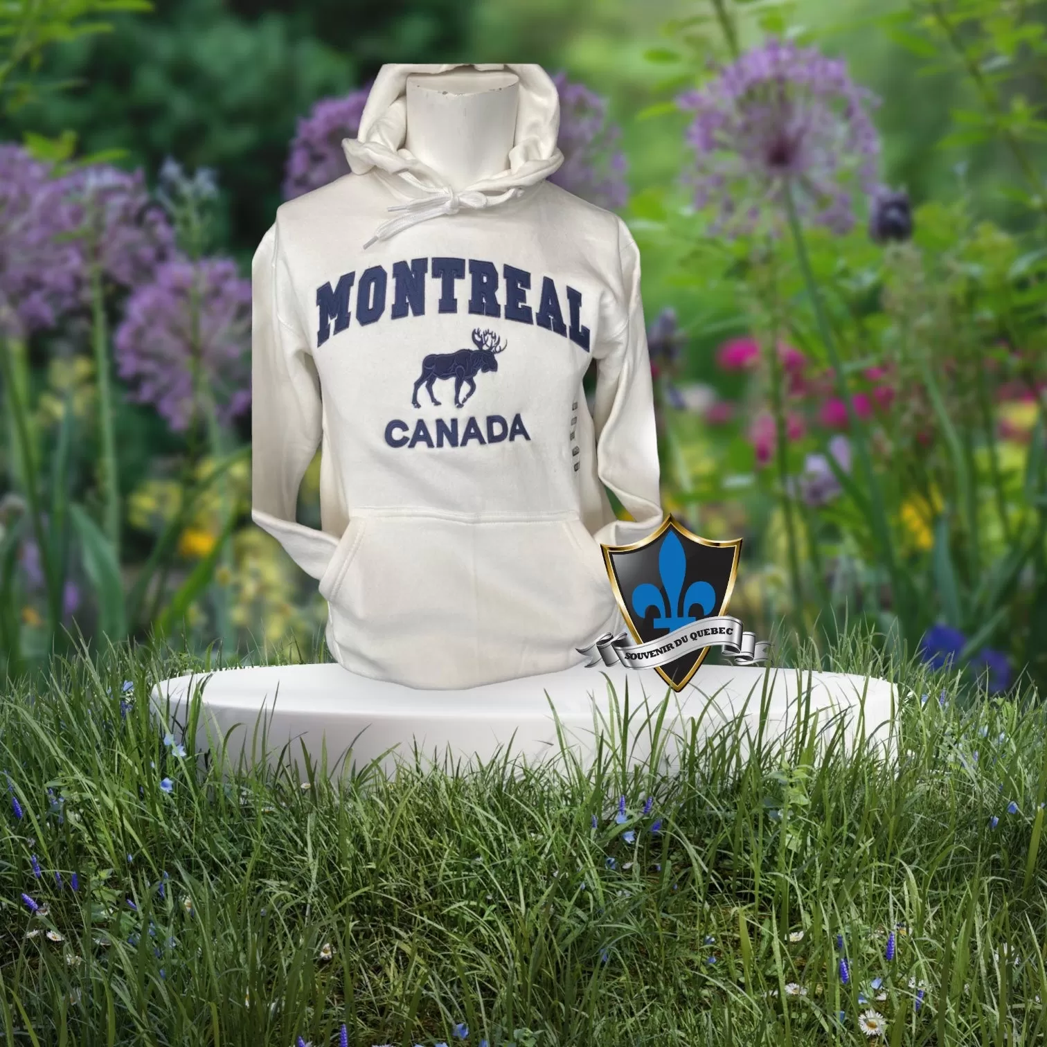 MONTREAL Moose Hooded embroidery Sweat.