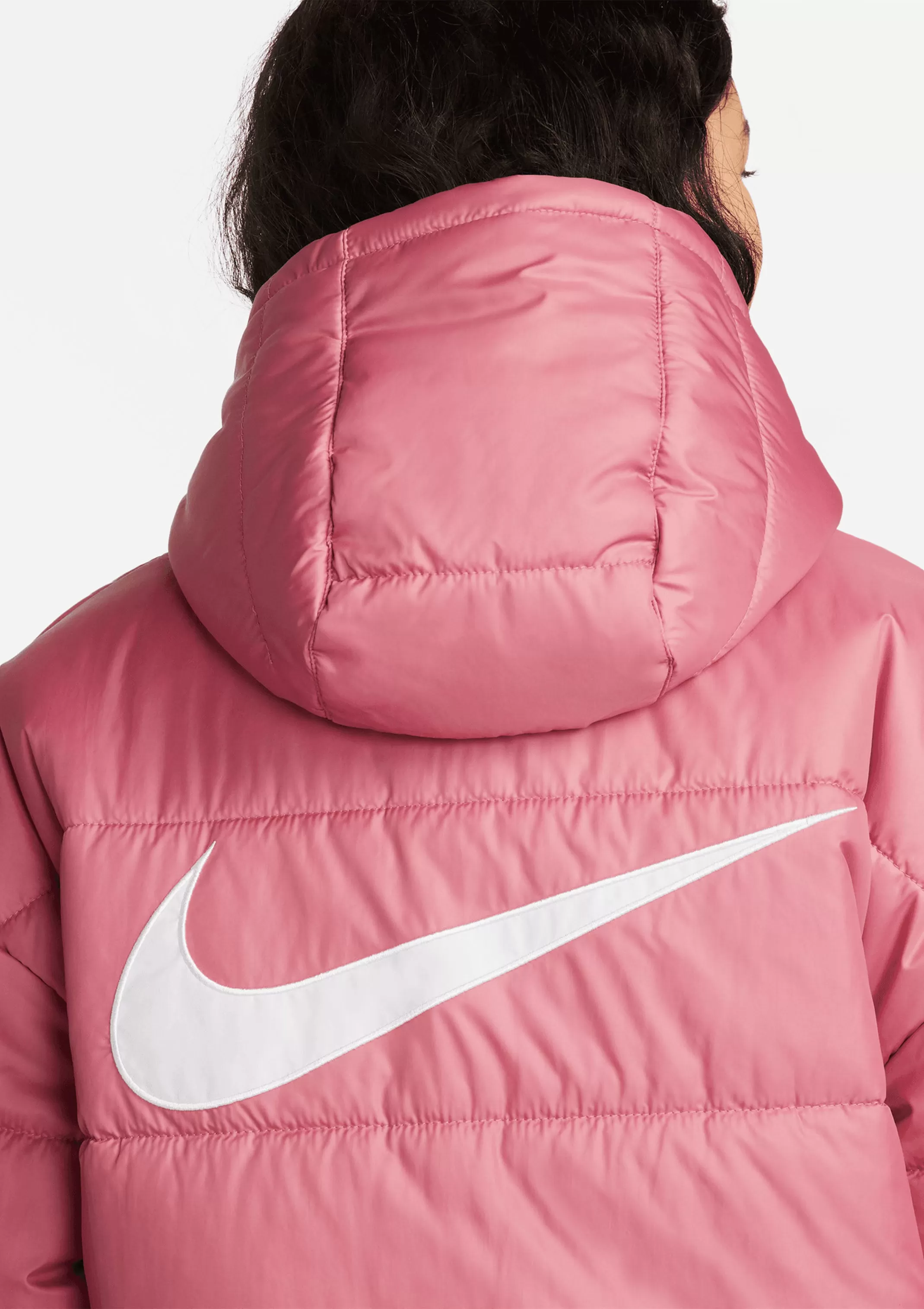 Nike Womens Sportswear Classic Hooded Puffer Jacket Pink <br> DJ6995 667