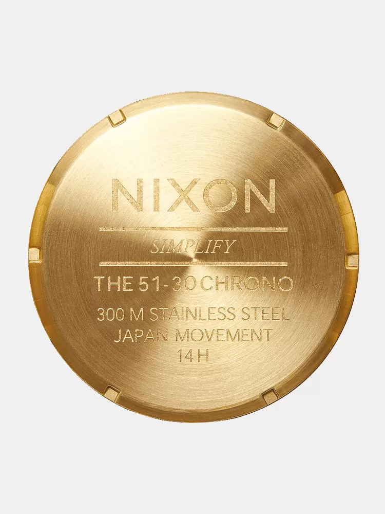 Nixon 51-30 51mm Chrono Watch - All Gold / Black