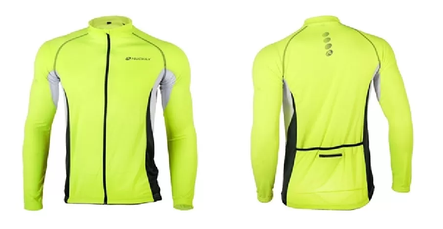 Nuckily Mycycology MH008 Full Sleeves Cycling Jersey - Neon Green