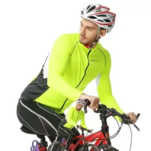 Nuckily Mycycology MH008 Full Sleeves Cycling Jersey - Neon Green