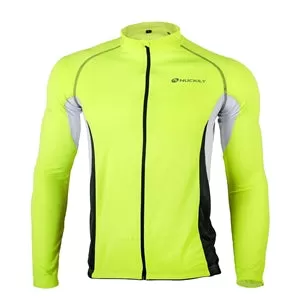 Nuckily Mycycology MH008 Full Sleeves Cycling Jersey - Neon Green