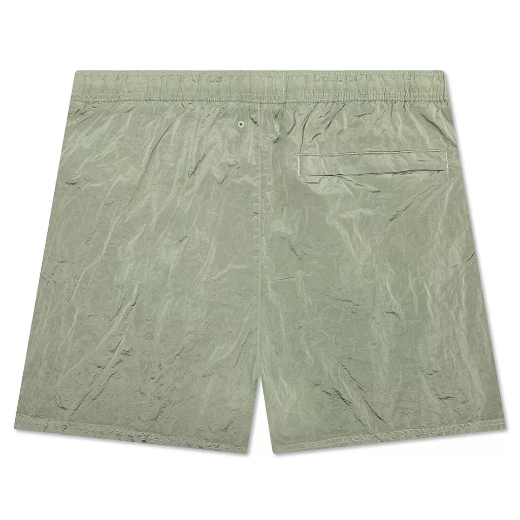 Nylon Metal Shorts - Light Green