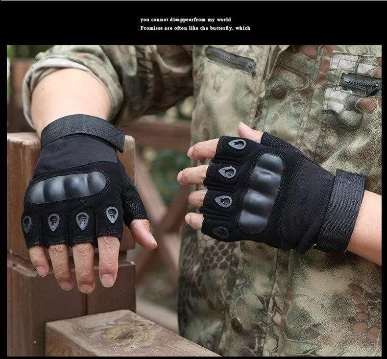 Outdoor Tactical Gloves Airsoft Sport Gloves Half Finger Type Military Men Combat Gloves Shooting Hunting Gloves