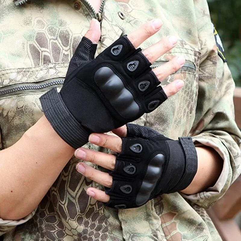 Outdoor Tactical Gloves Airsoft Sport Gloves Half Finger Type Military Men Combat Gloves Shooting Hunting Gloves