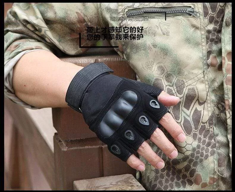 Outdoor Tactical Gloves Airsoft Sport Gloves Half Finger Type Military Men Combat Gloves Shooting Hunting Gloves