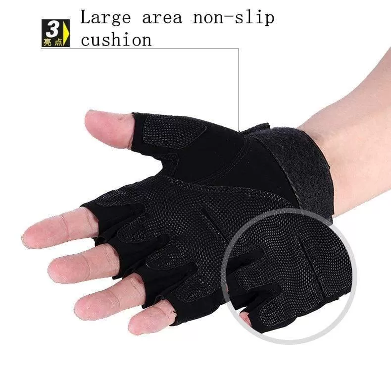 Outdoor Tactical Gloves Airsoft Sport Gloves Half Finger Type Military Men Combat Gloves Shooting Hunting Gloves