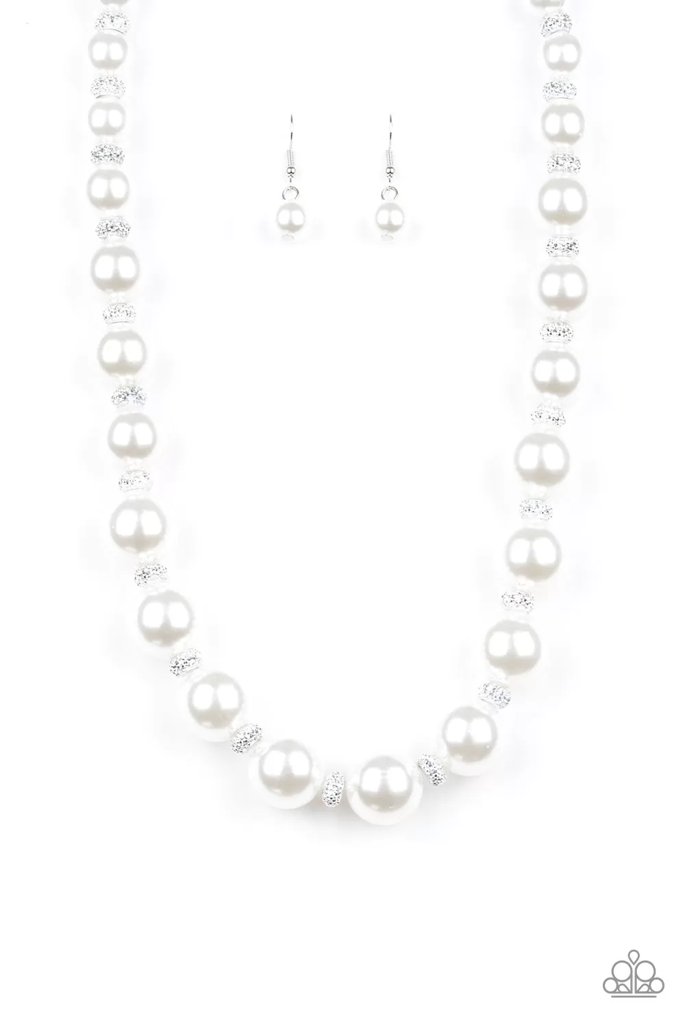 Paparazzi Accessories  - Uptown Heiress #N690 - White Necklace