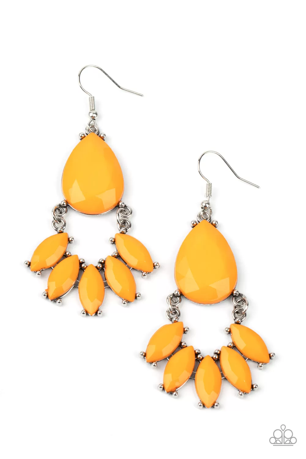 Paparazzi Earrings ~ POWERHOUSE Call - Orange