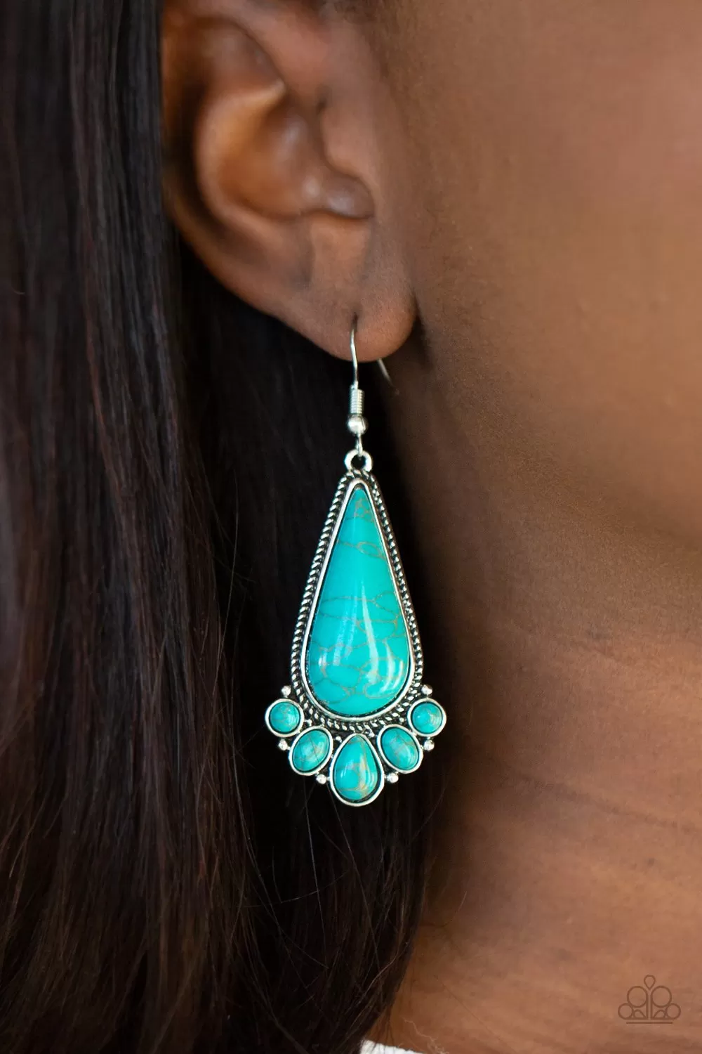 Paparazzi Rural Recluse - Blue Earrings