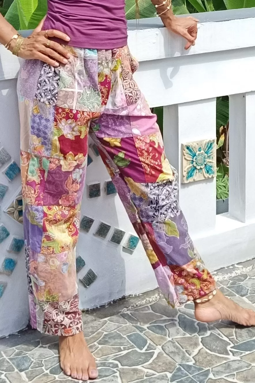 Patchwork Pants Purples