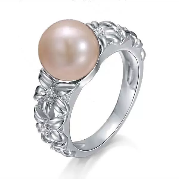 Pearl Plumeria Lei Ring