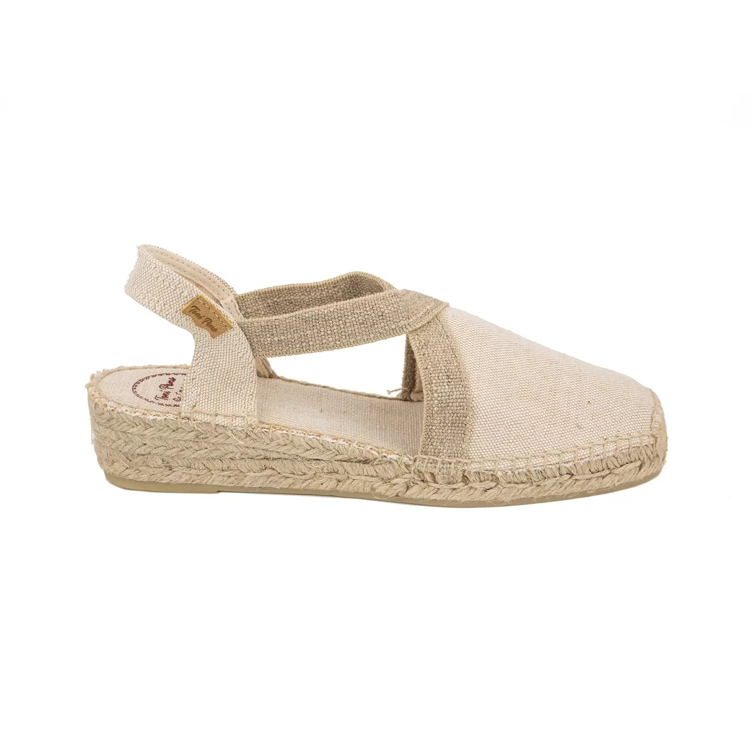 Plain Canvas Wedge Espadrille for Women - Verdi-V