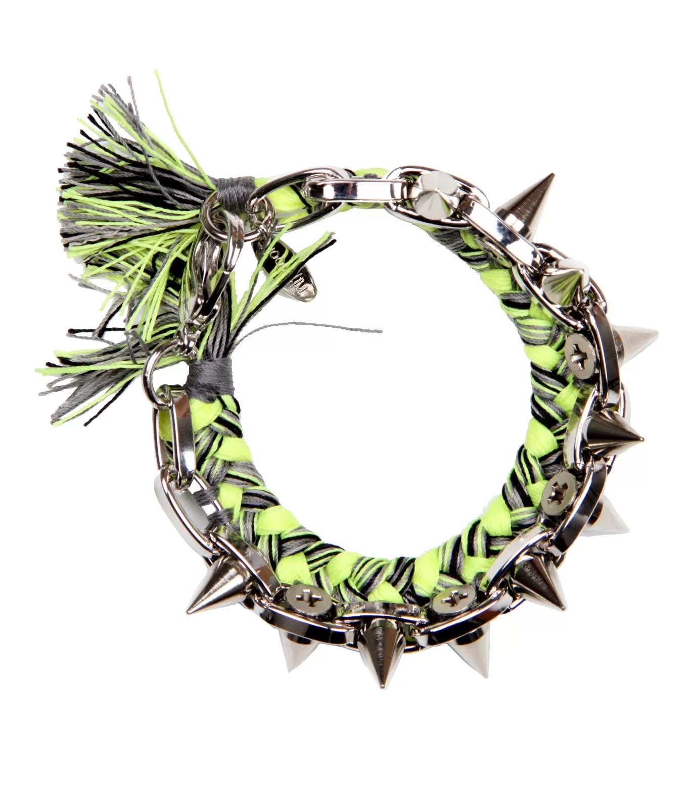 Punk Carnival Braided Bracelet Green