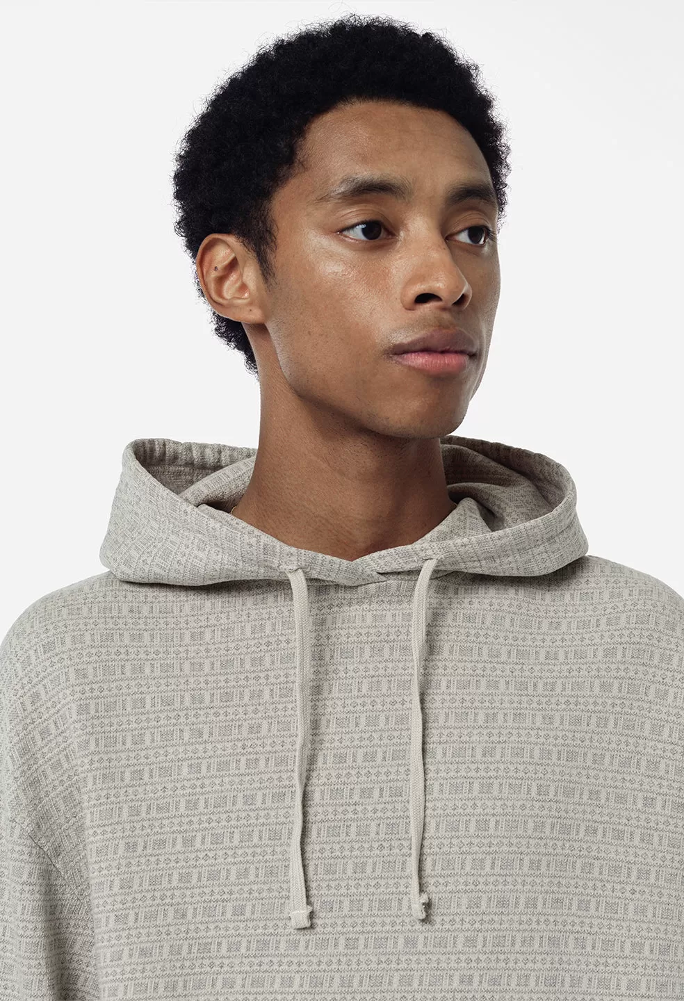 Raw Edge Jacquard Pullover / Dust