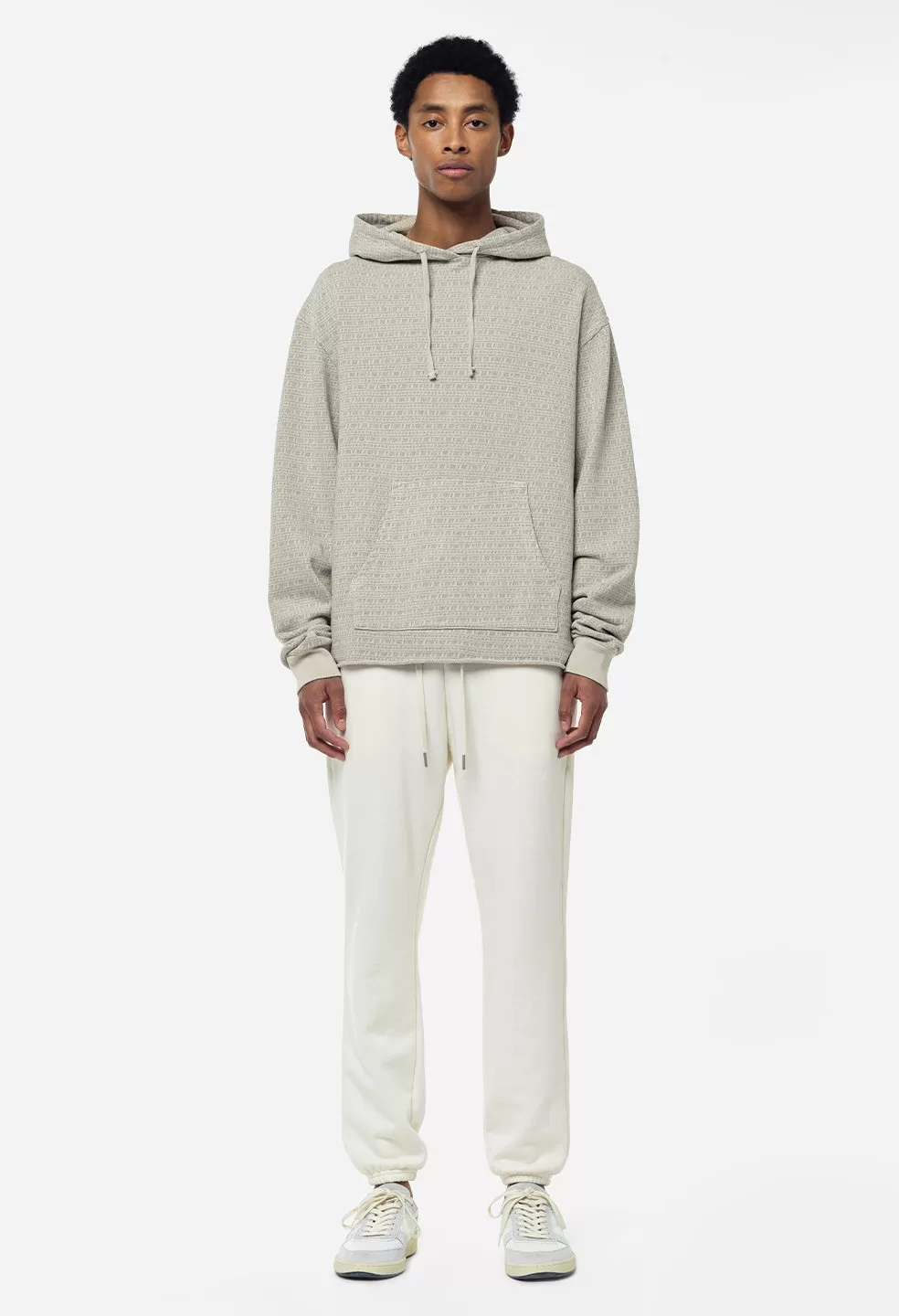 Raw Edge Jacquard Pullover / Dust