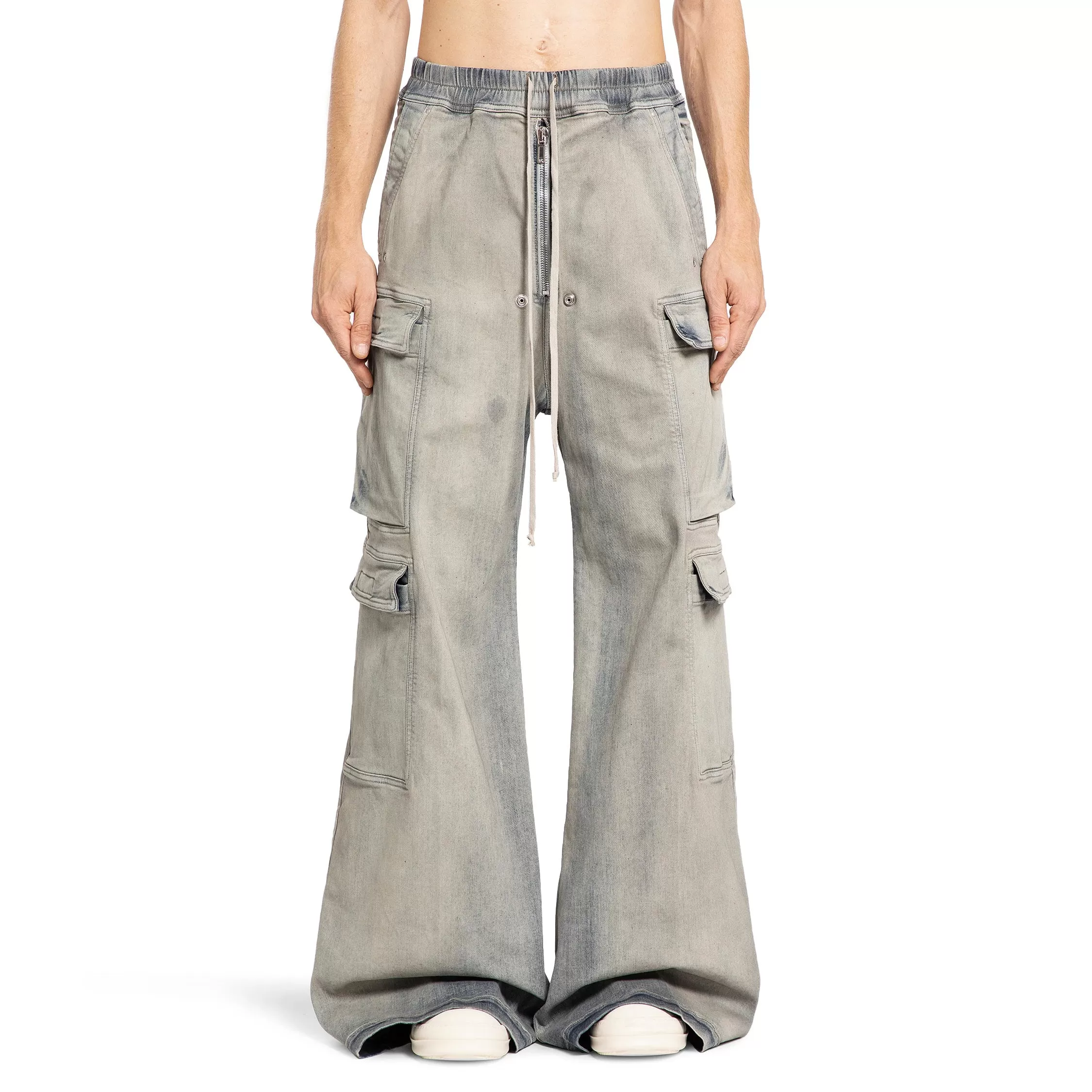 RICK OWENS DRKSHDW MAN BLUE TROUSERS