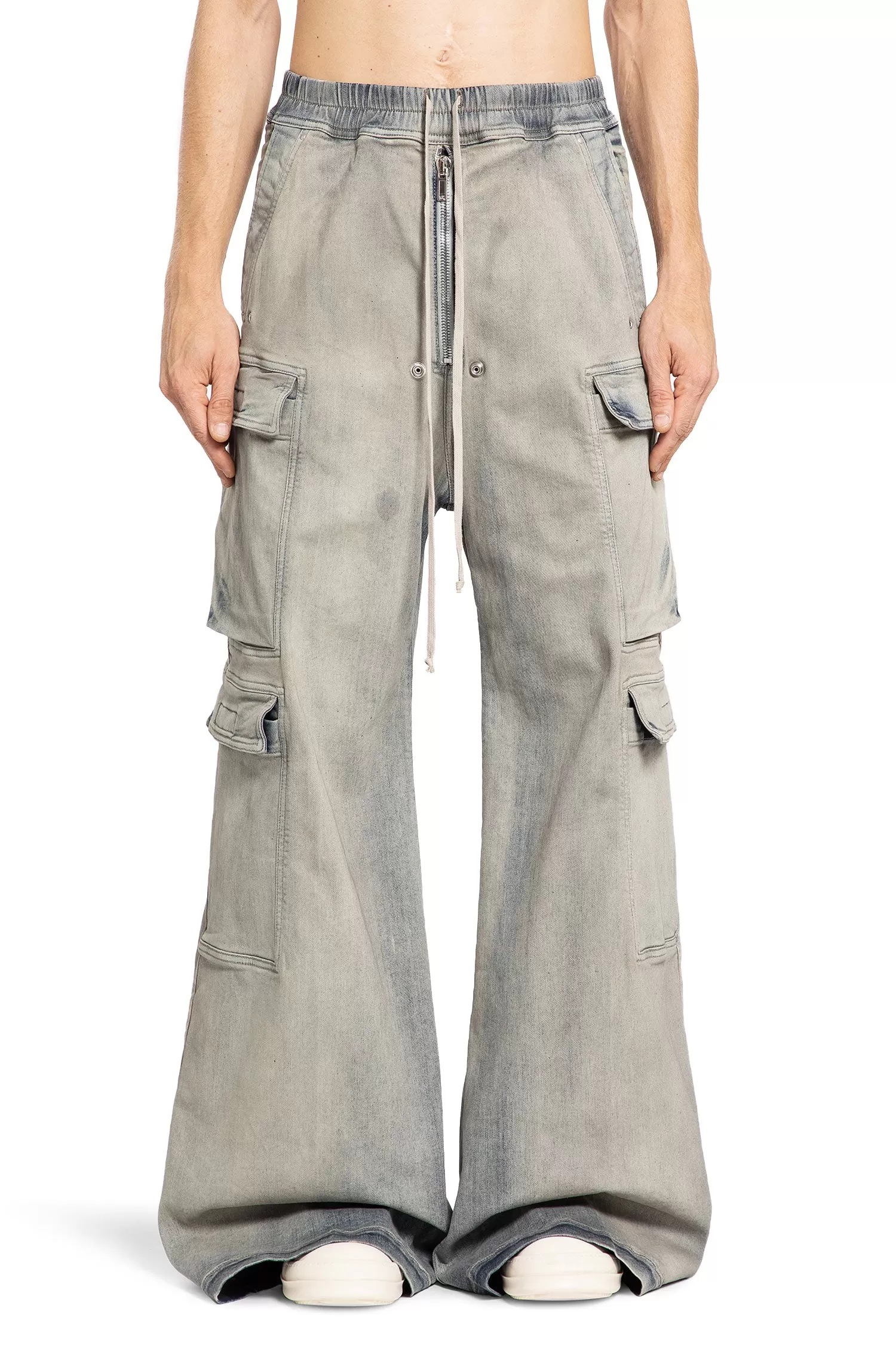 RICK OWENS DRKSHDW MAN BLUE TROUSERS