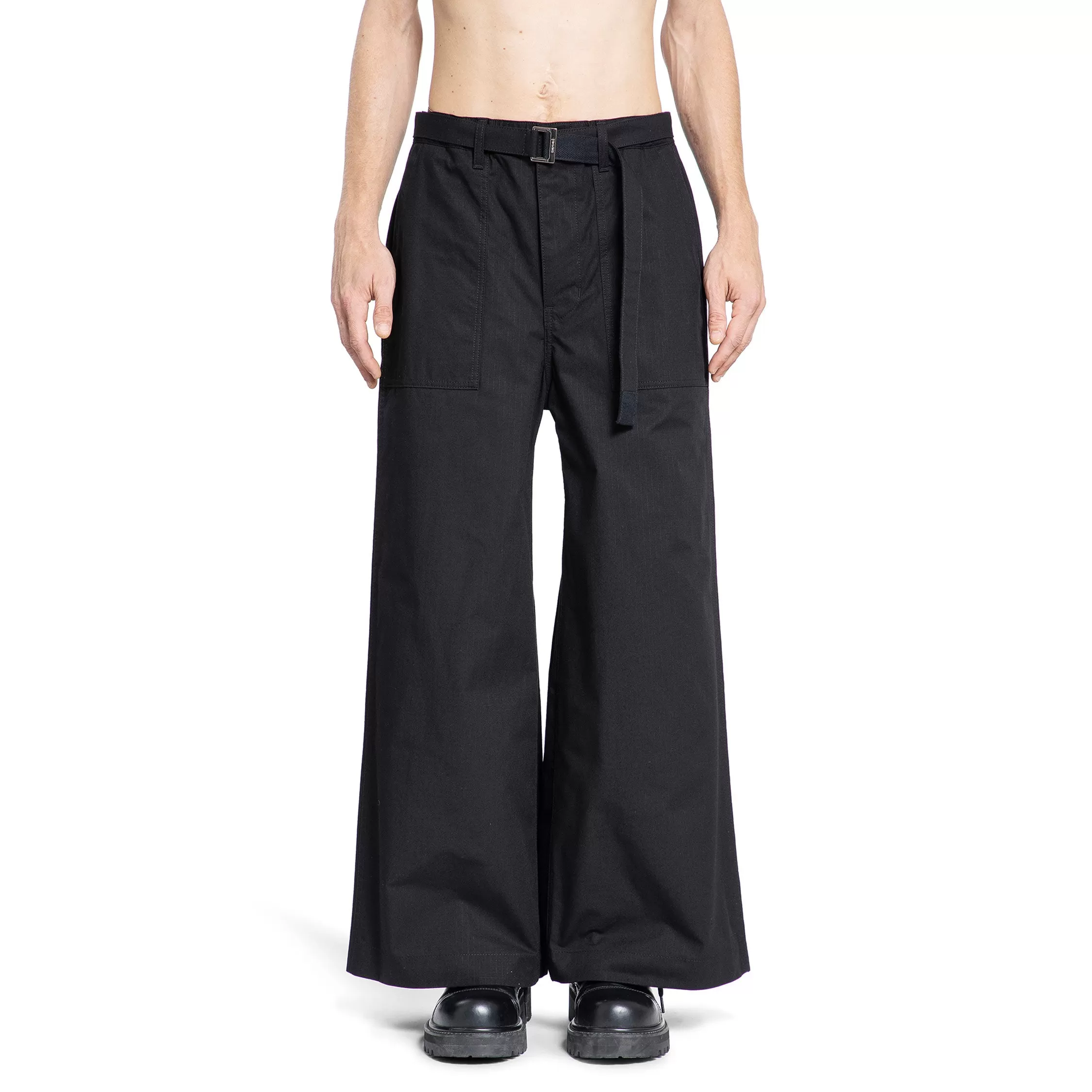 SACAI MAN BLACK TROUSERS