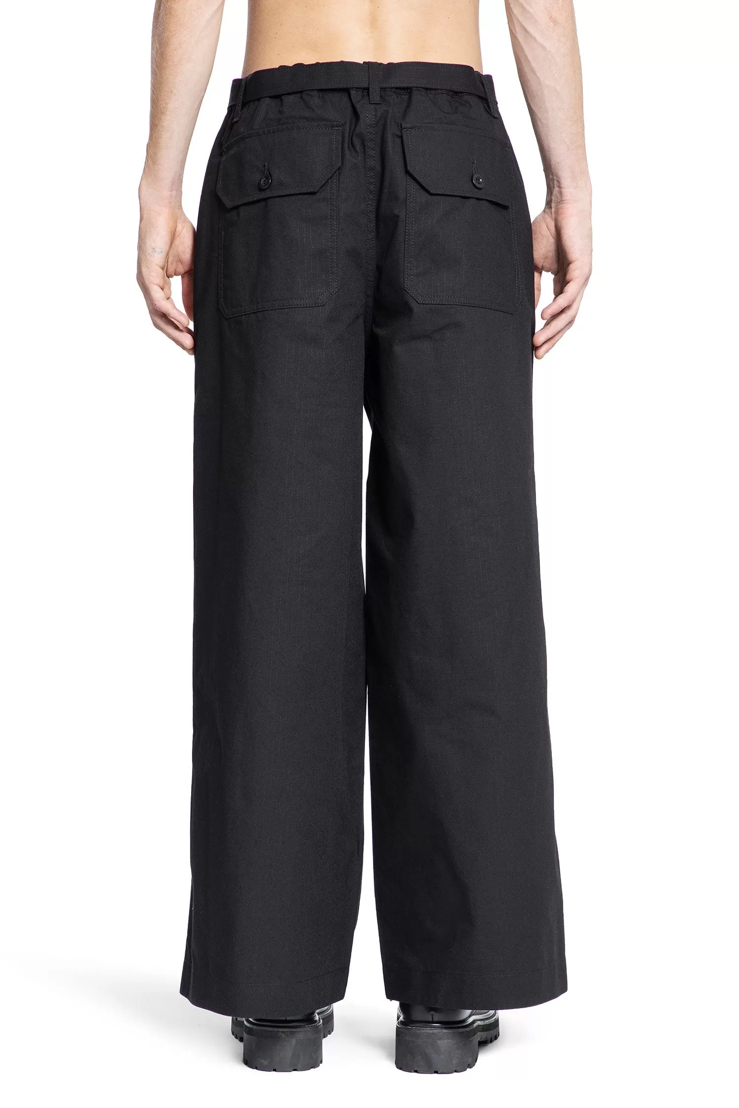 SACAI MAN BLACK TROUSERS