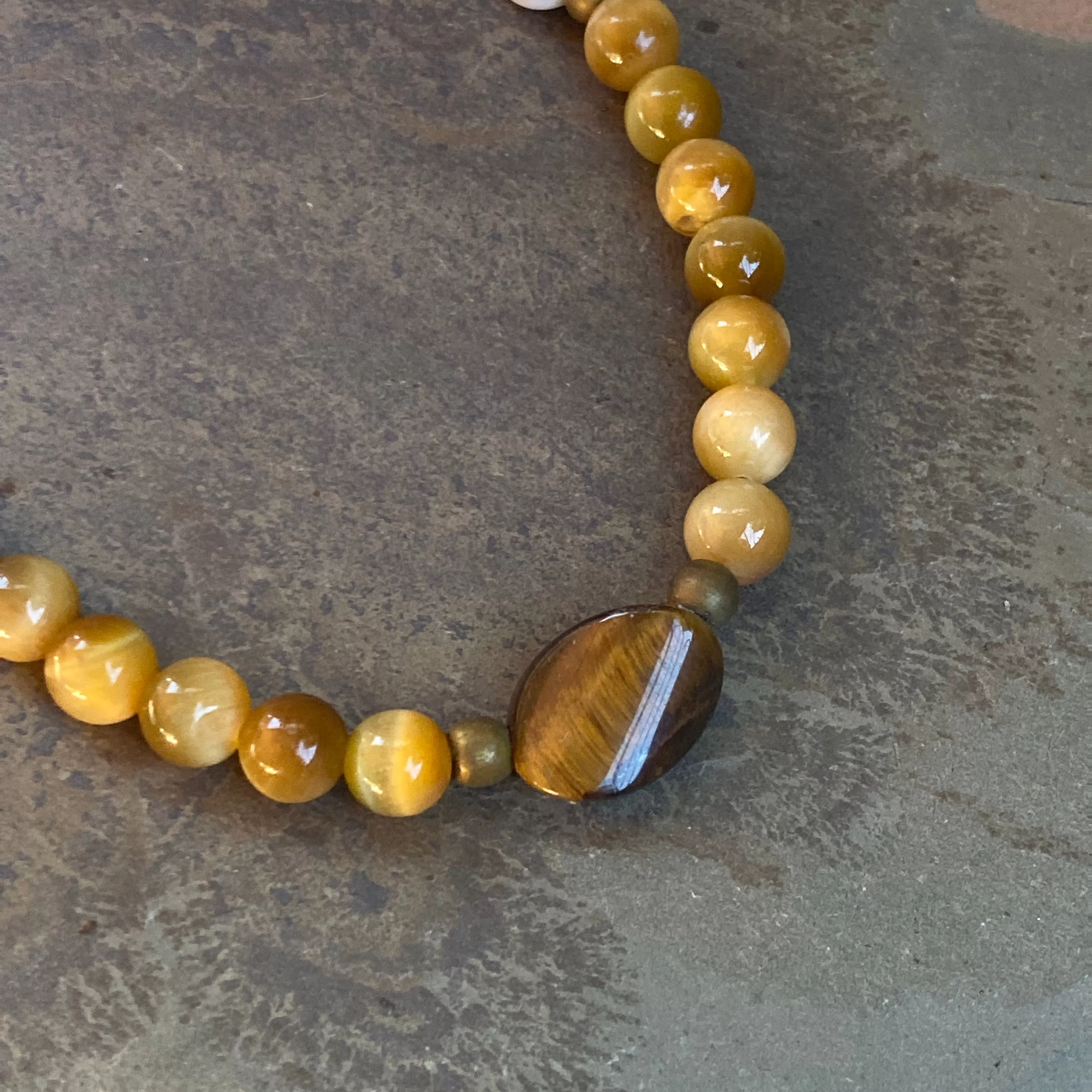 “Say Their Names” Tiger Eye and Hematite Gemstone Bracelet