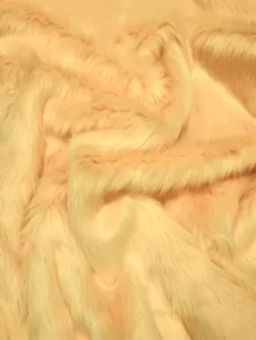 Sherbet Orange Solid Shaggy Long Pile Faux Fur Fabric / Sold By The Yard/ 15 Yard Bolt