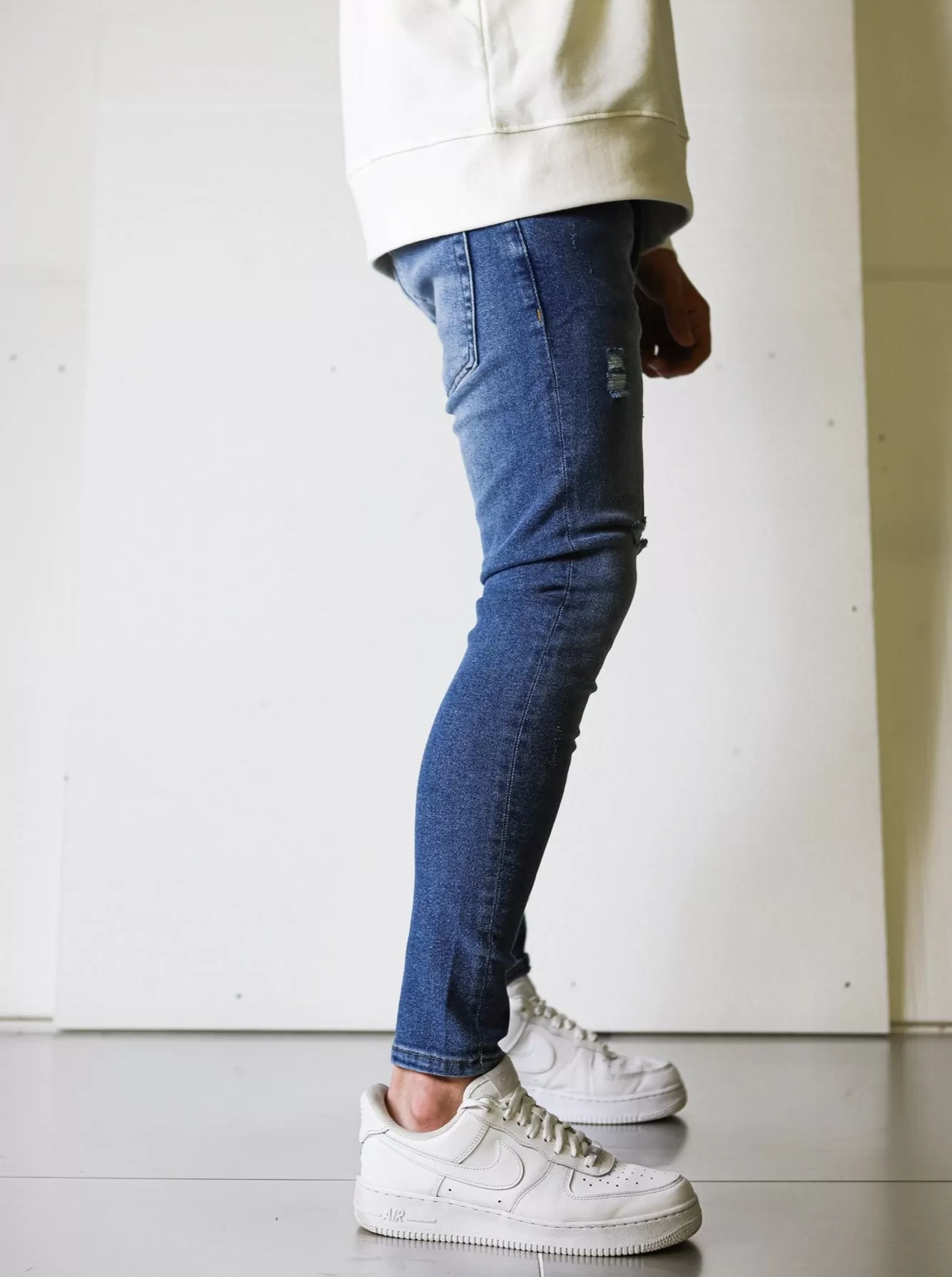 Slightly Ripped Blue Denim