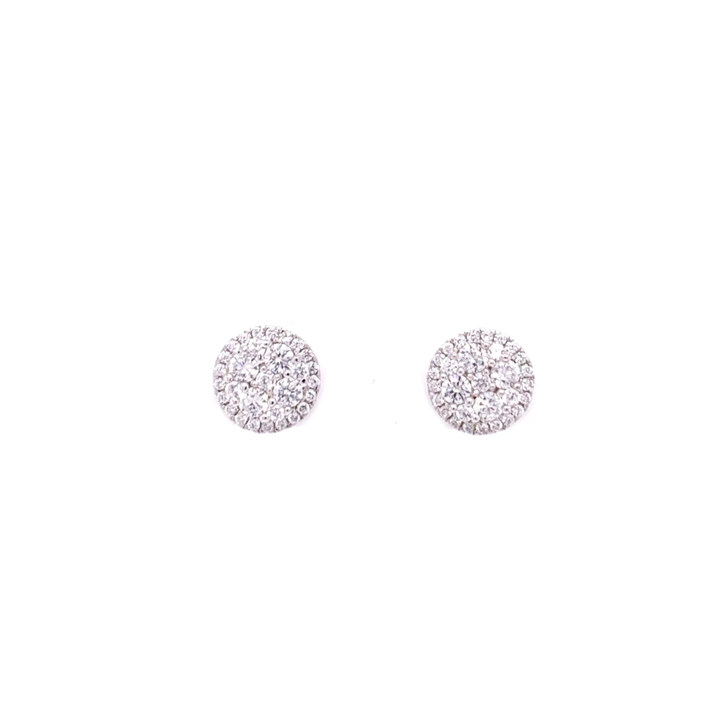 Small Sterling Silver Cluster Stud Earrings