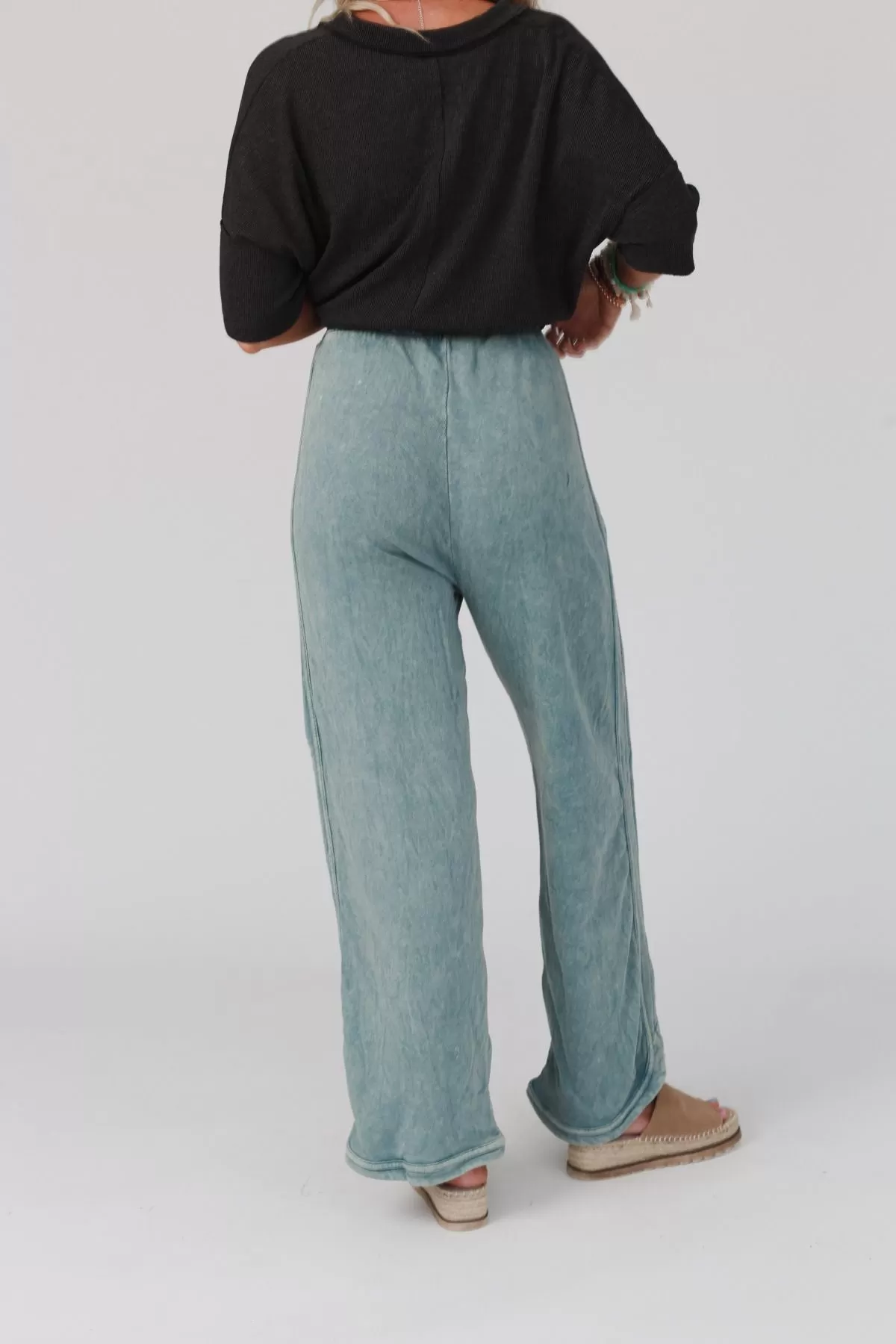 So Comfy Wide Leg Pant Full Length - Teal