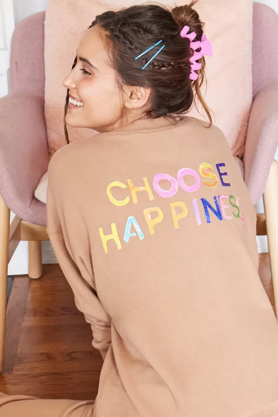 Spiritual Gangster x Kerri Rosenthal Happiness Relaxed Sweatshirt