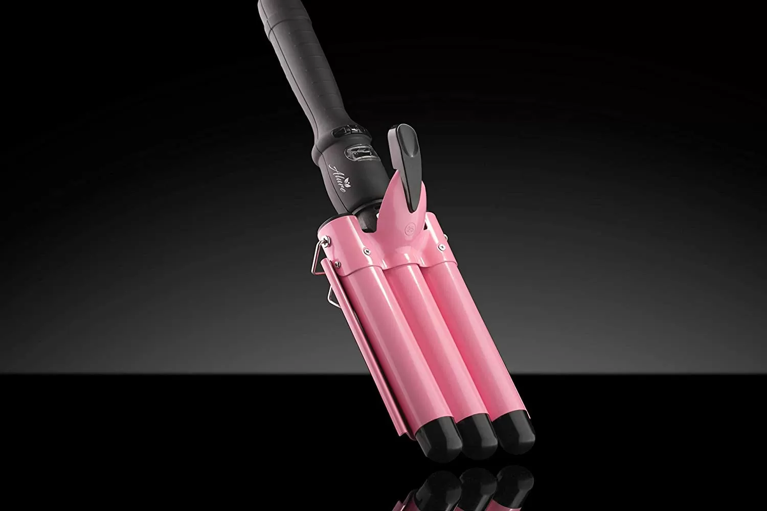 Spring Three Barrel Curling Iron Wand with LCD Temperature Display