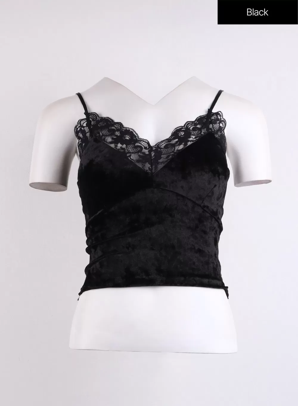 Sweetheart Velvet Lace Cami Top CJ424