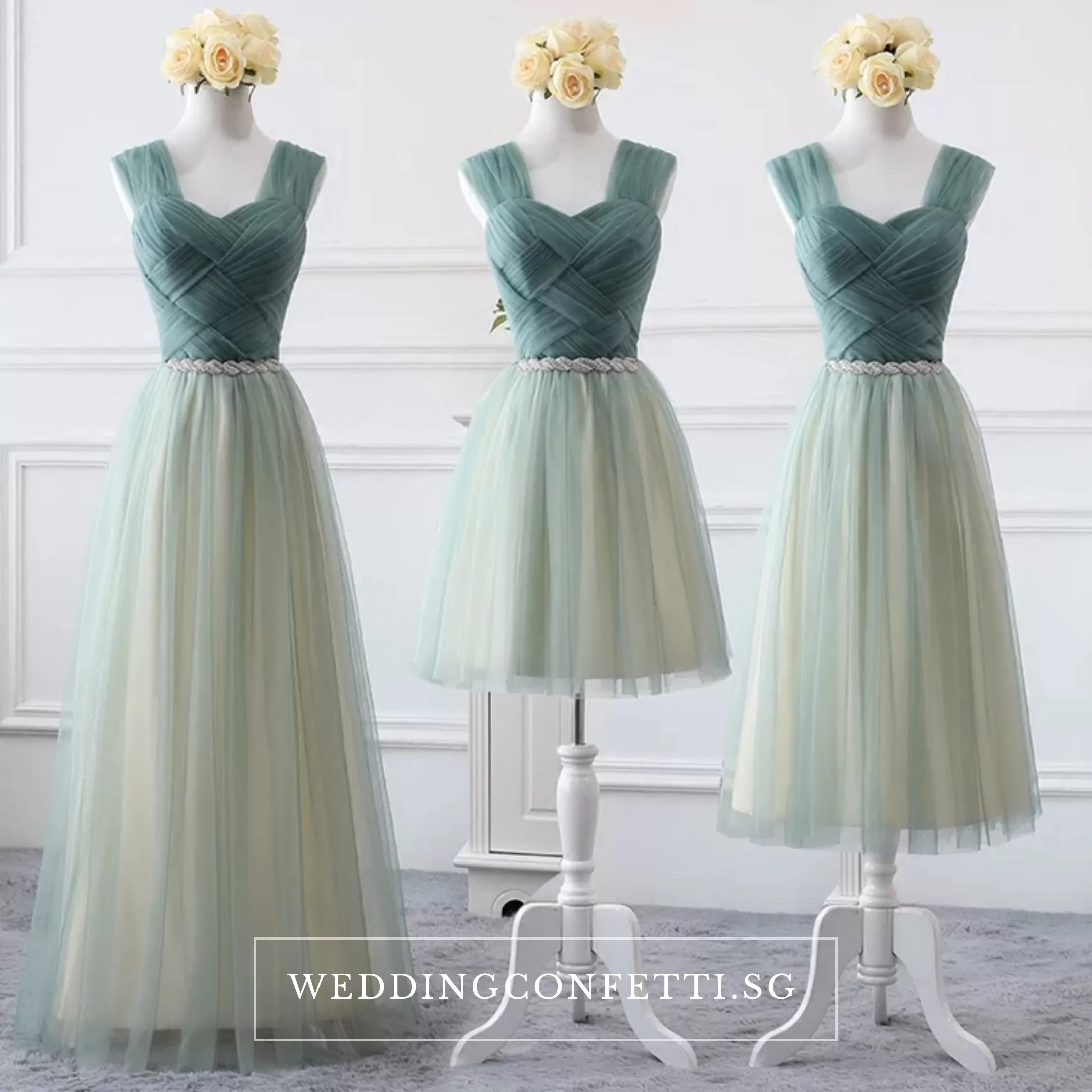 The Athelia Bridesmaid Sleeveless Tulle Dress (Customisable)