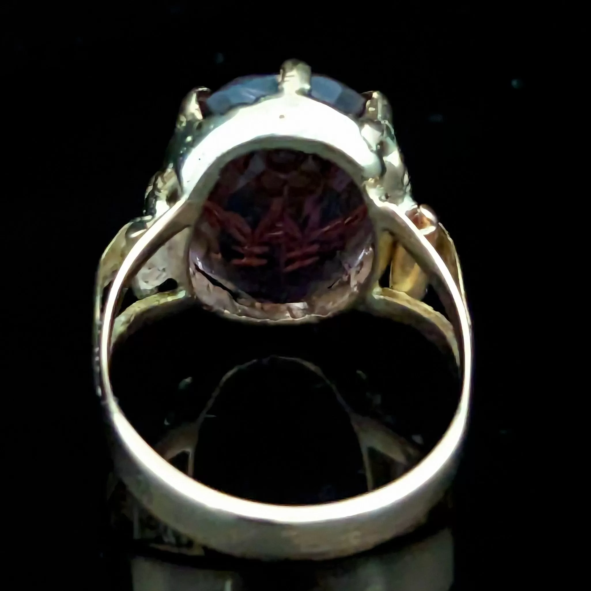 The Glenview - Victorian Diamond Amethyst Gold Floral Ring c.1800s