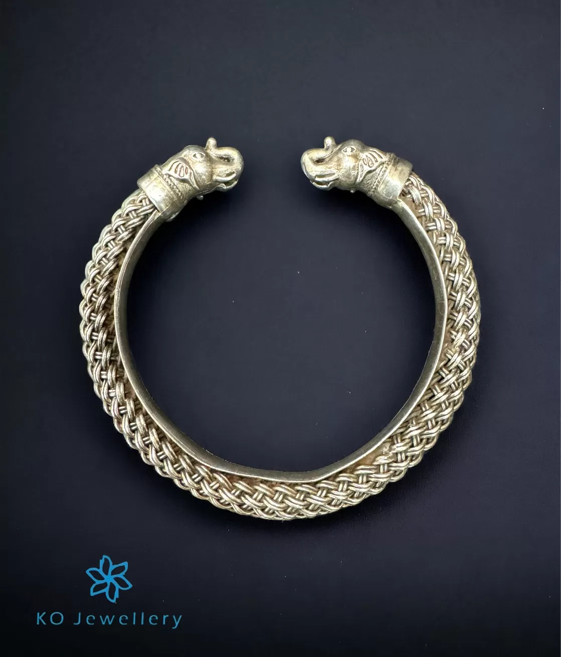 The Tusker Silver Open Bracelet