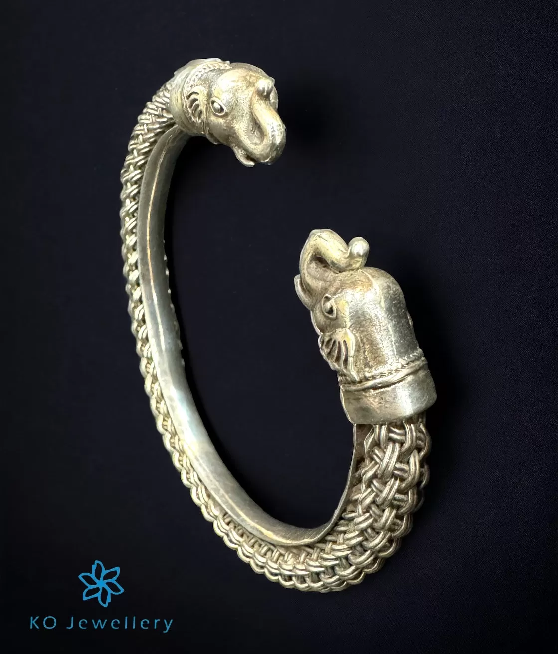 The Tusker Silver Open Bracelet