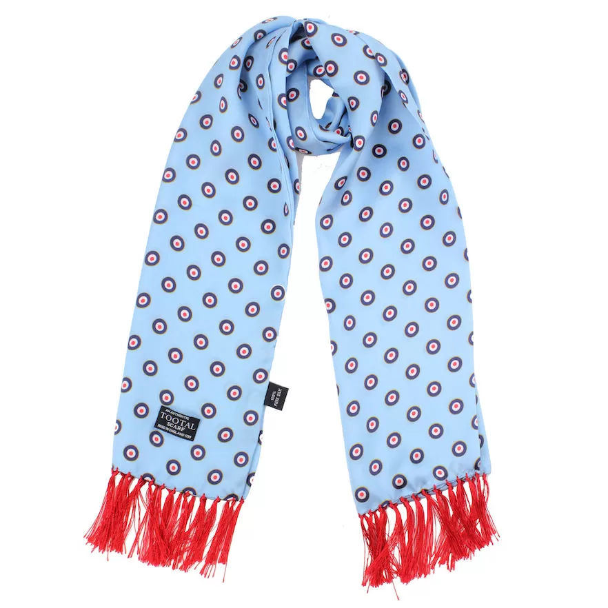 Tootal Mod Target Silk Scarf Sky