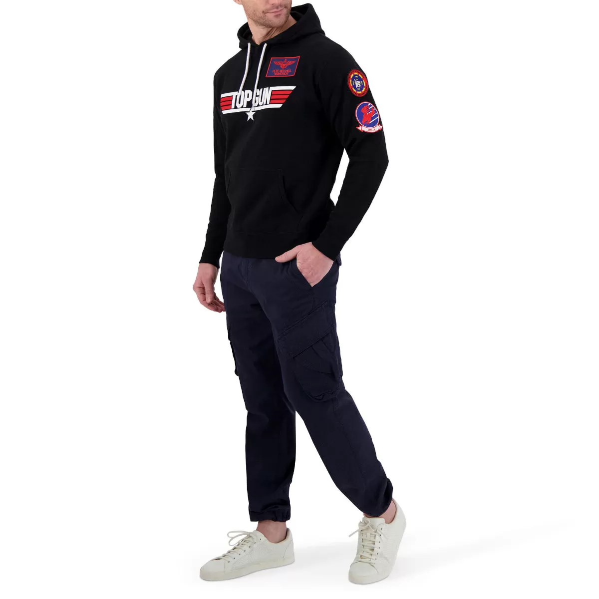 TOP GUN Unisex Logo Hoodie - BLACK