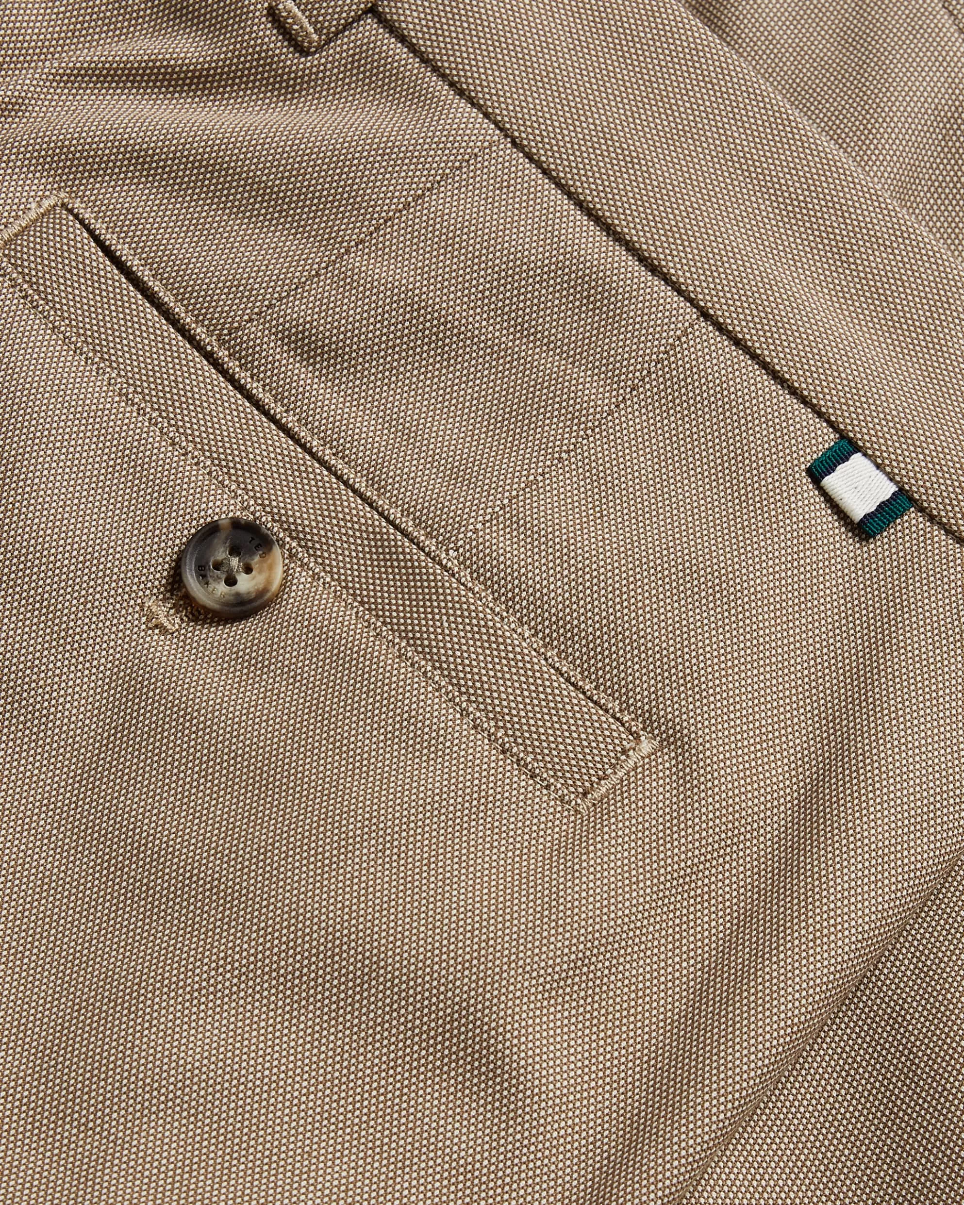 Turney Slim Fit Textured Cotton Chinos Taupe