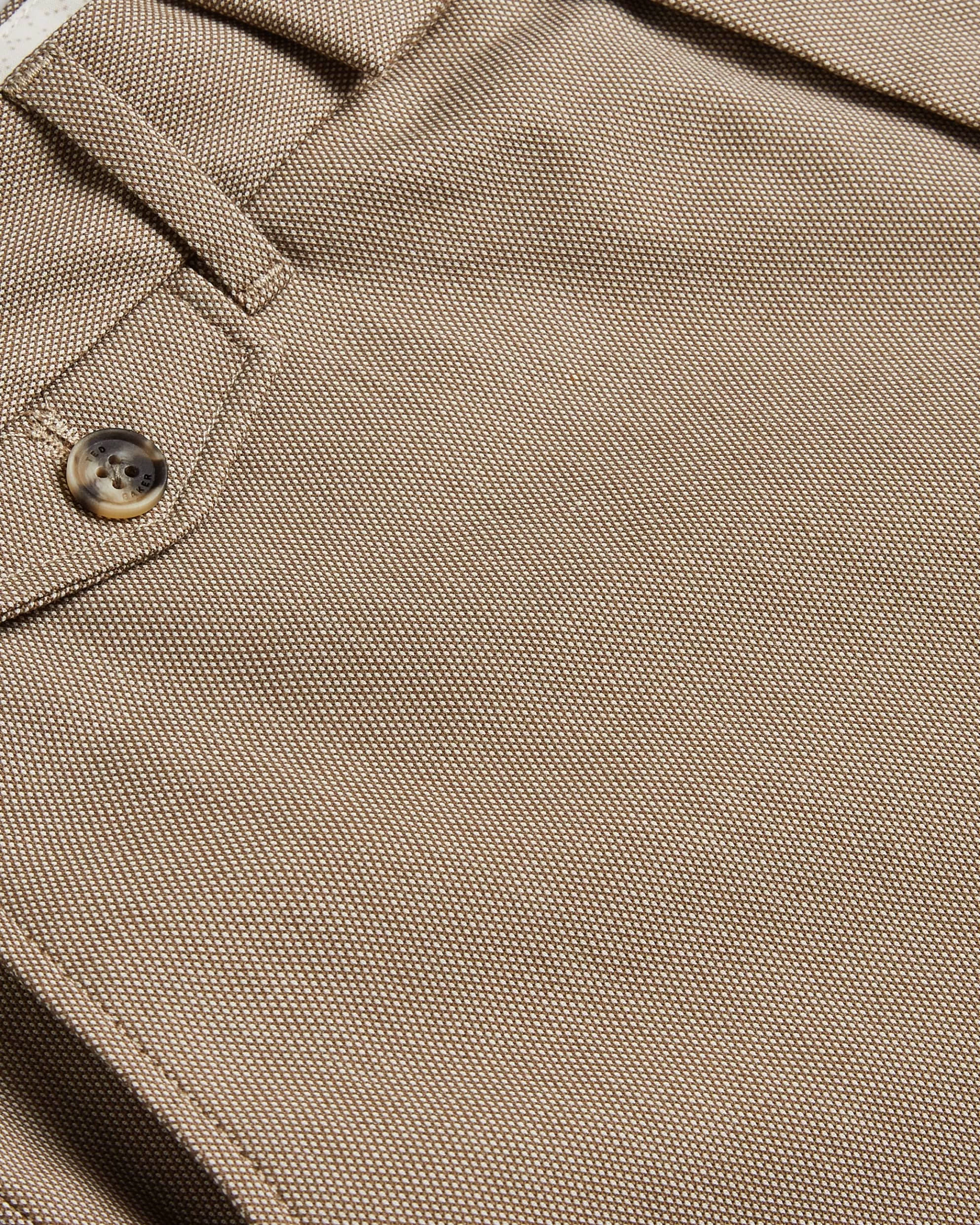 Turney Slim Fit Textured Cotton Chinos Taupe